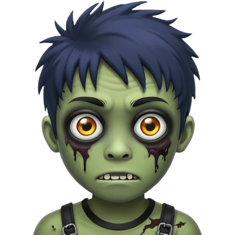 crie um menino zumbi emo sem o rosto deformado emoji