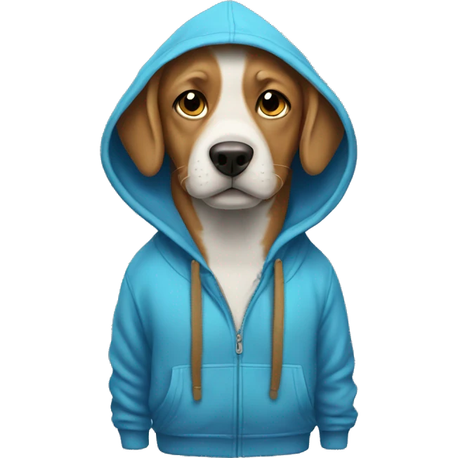 dog wearing a hoddie emoji