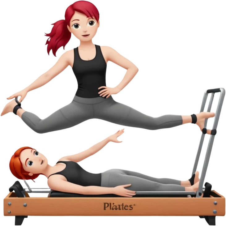 Pilates + red hair + white girl + reformer emoji