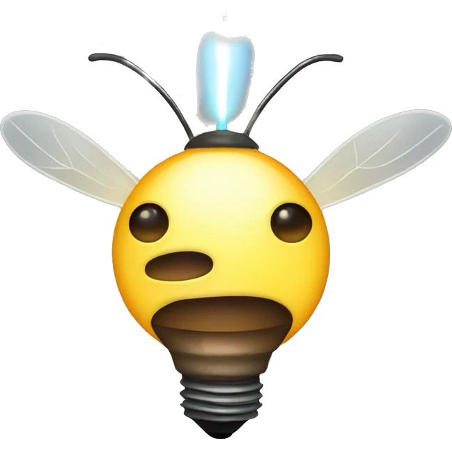 firefly with light bulb emoji