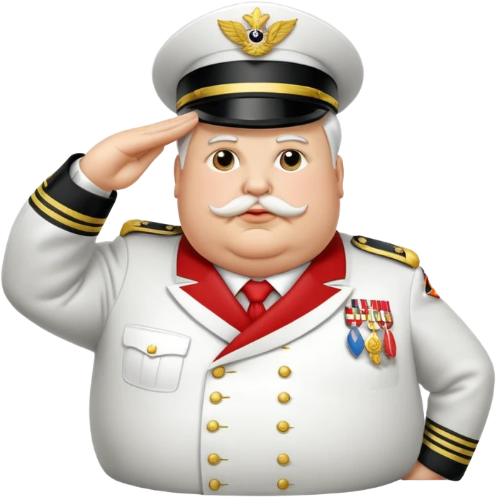 A fat Colonel salutes emoji