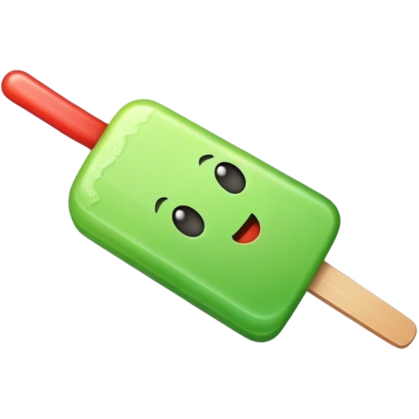Popsicle green color, fat size emoji