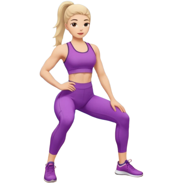 girl working out glutes  emoji