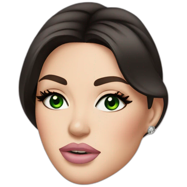 megan fox with green eyes and soft pink lips emoji