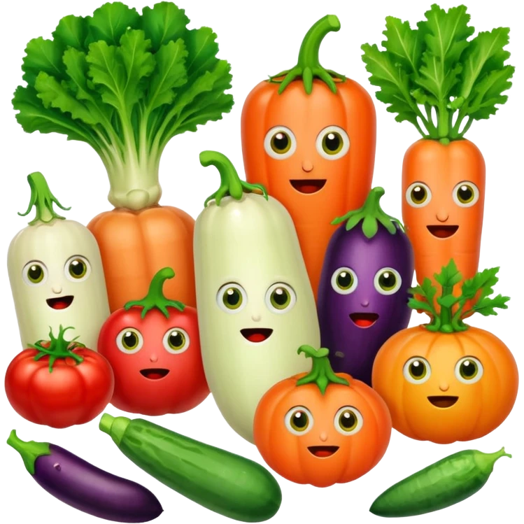 vegetables with eyes emoji