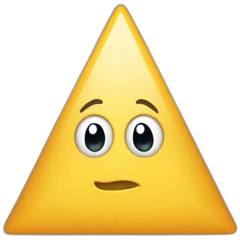 Vercel triangle looking shy emoji