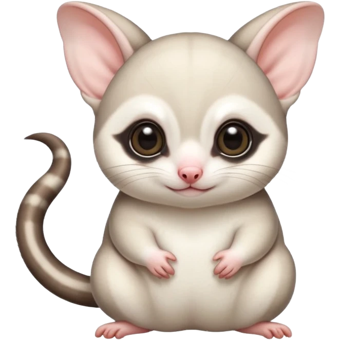 Fat and cute Japanese sugar glider  white. A mom anda a baby one very fat and cute. Snow white colour very white emoji