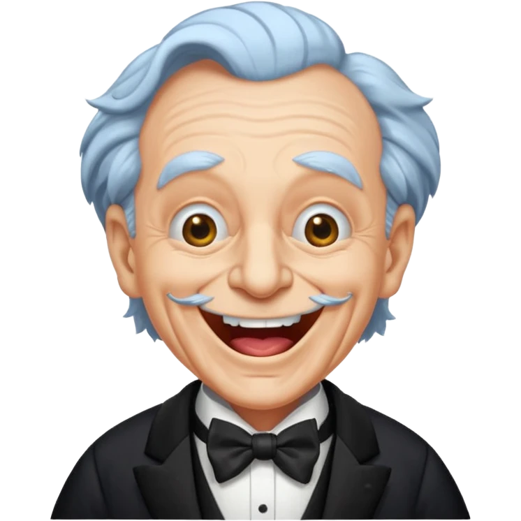 An old magician laughing loudly 🤣 emoji
