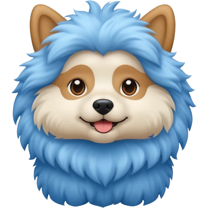 Dog blue emoji