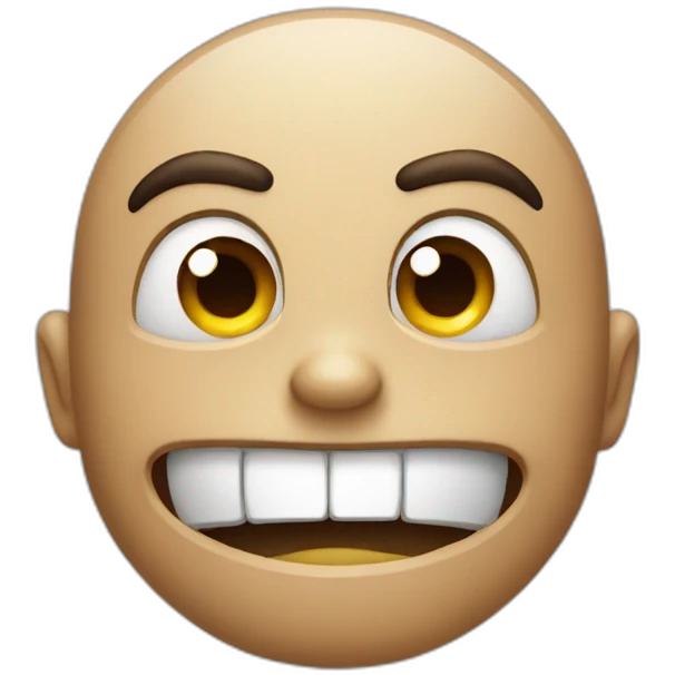 Wide smile but angry emoji