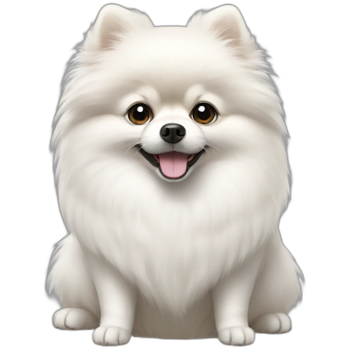 White pomeranian emoji