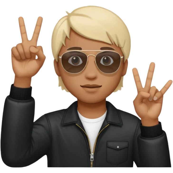 Carti Yvl handsign with sunglasses emoji