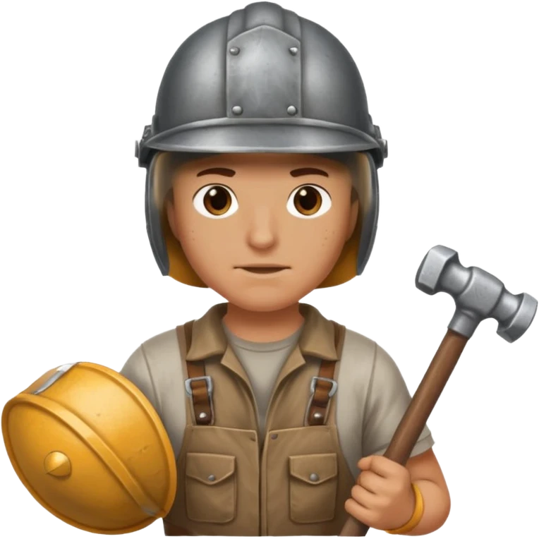 An emoji representing the ironman challenge for an Albion Online mmorpg player who crafts everything themselves the hard way, and does not buy or sell items in-game. emoji