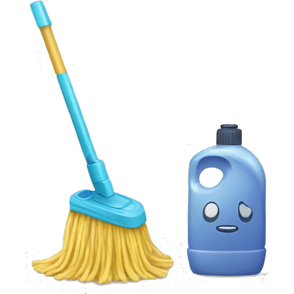 mop and wash spray crossed emoji