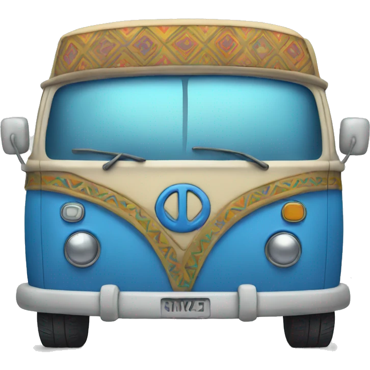 Blue Hippie van emoji