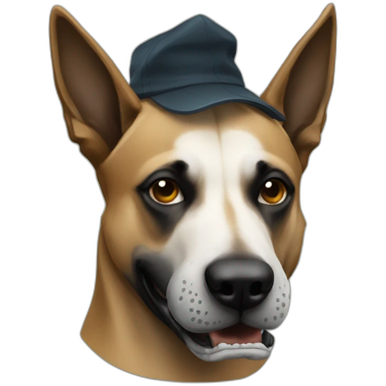 Malinois with skull mask emoji