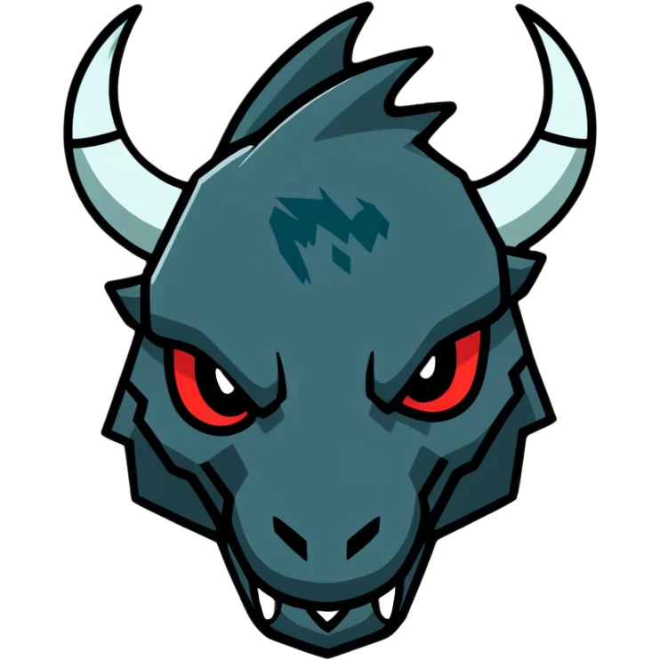 Minecraft black dragon head emoji