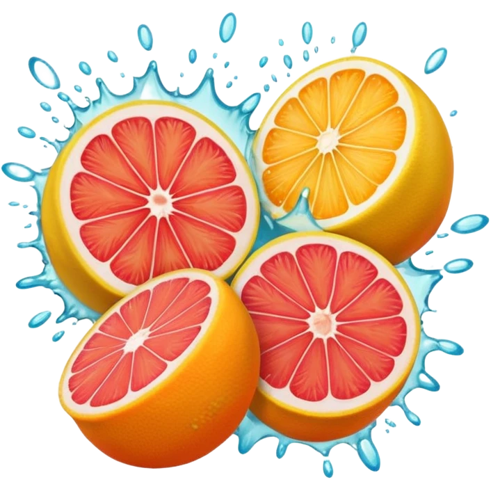 exposion of lemon, orange and grapeffruit emoji