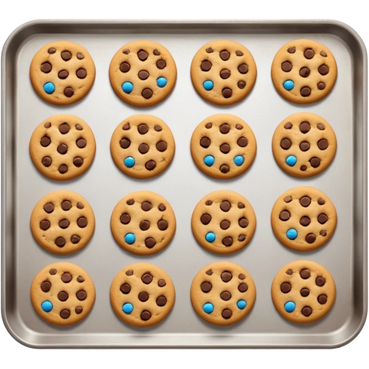 Baking tray with cookies emoji