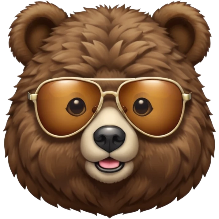 Bear with fancy sunglasses emoji