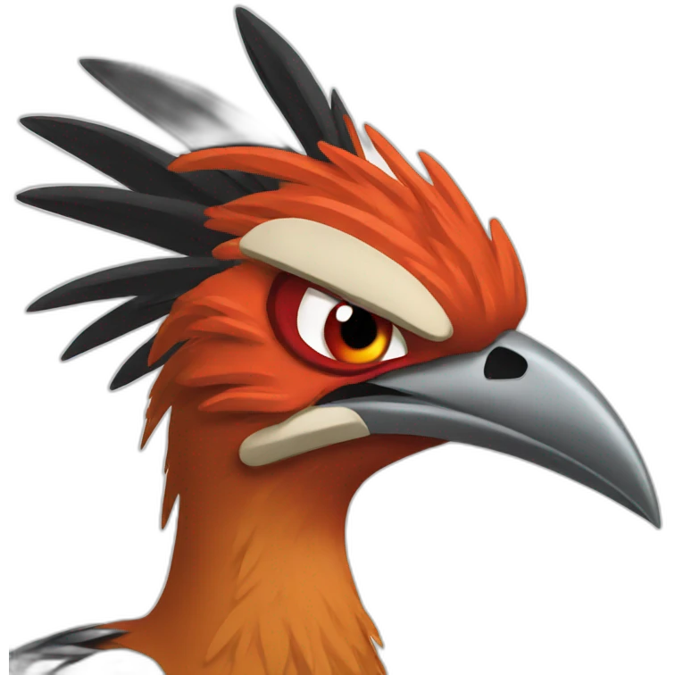 angry roadrunner red head emoji