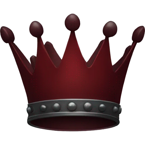 Dark red crown  emoji