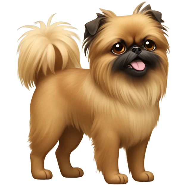 Happy Brussels Griffon mixed with Pomeranian emoji
