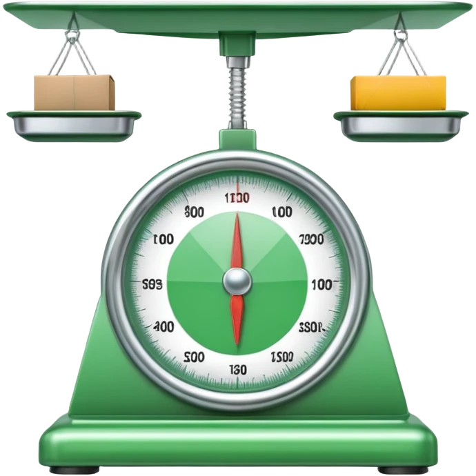 green logistics scales emoji