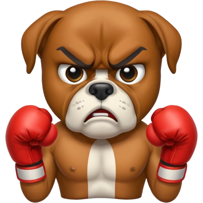 angry boxer  emoji