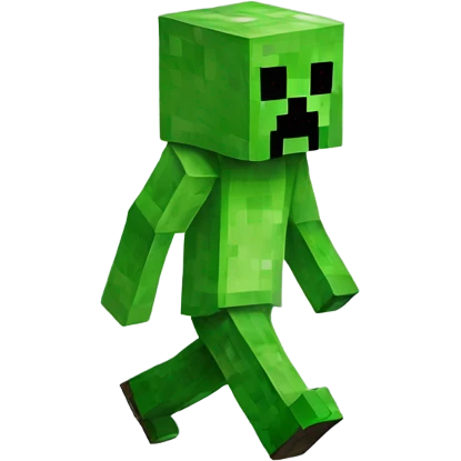 Minecraft creeper walking emoji