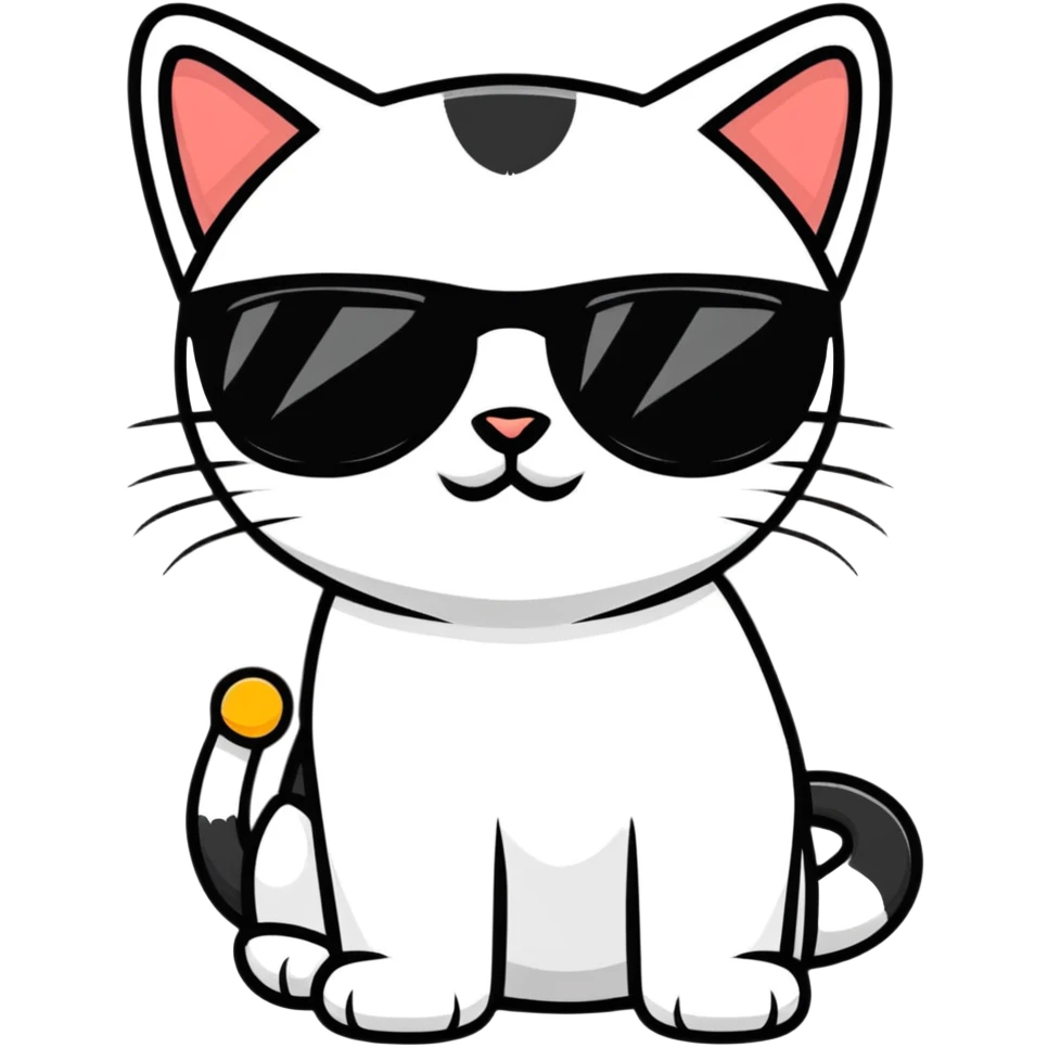 Cat with sunglasses emoji