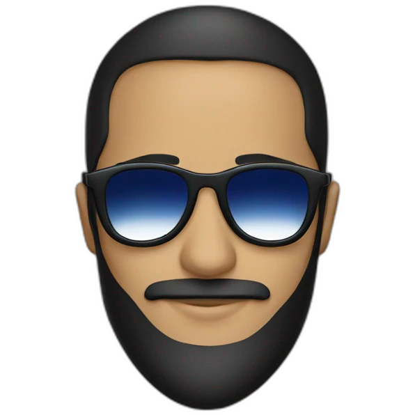 Muslim men with sunglasses take Tunisie flag emoji