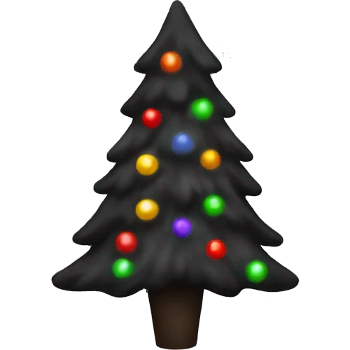 black christmas tree emoji