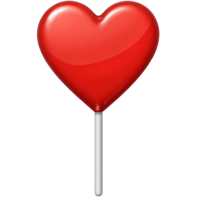 Red heart shaped lollipop emoji