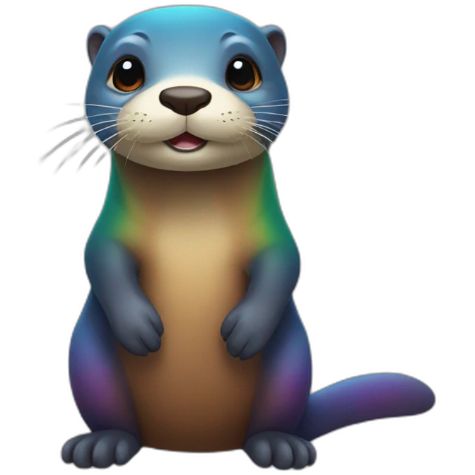 rainbow otter emoji