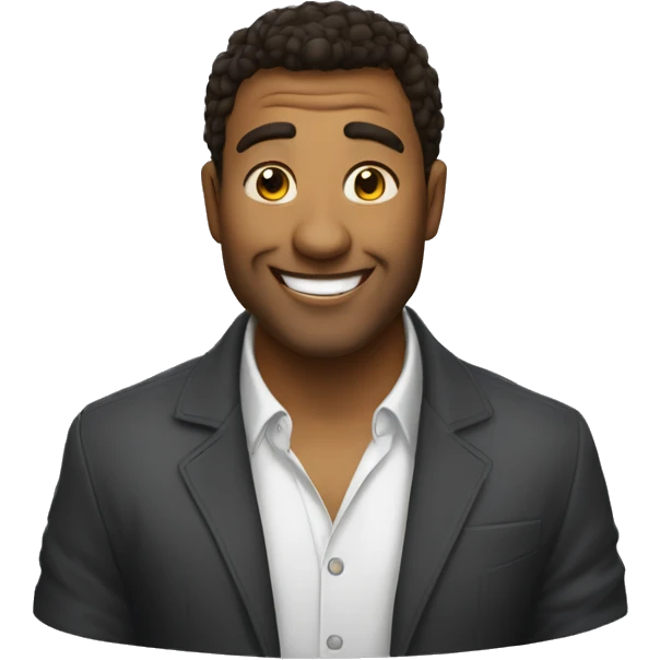 Angello la debrouille qui fait un sourire provoquateur emoji