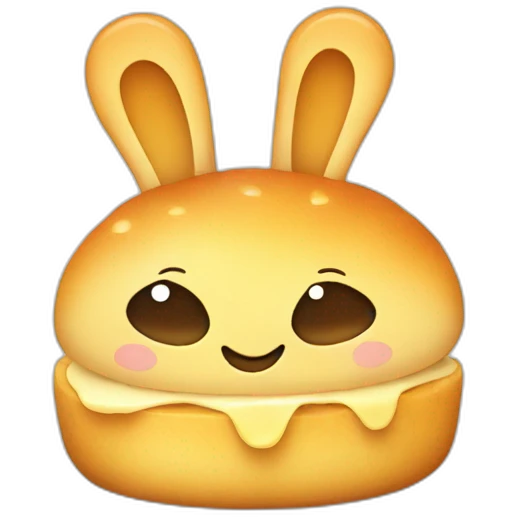 Smiling bun with cheese emoji