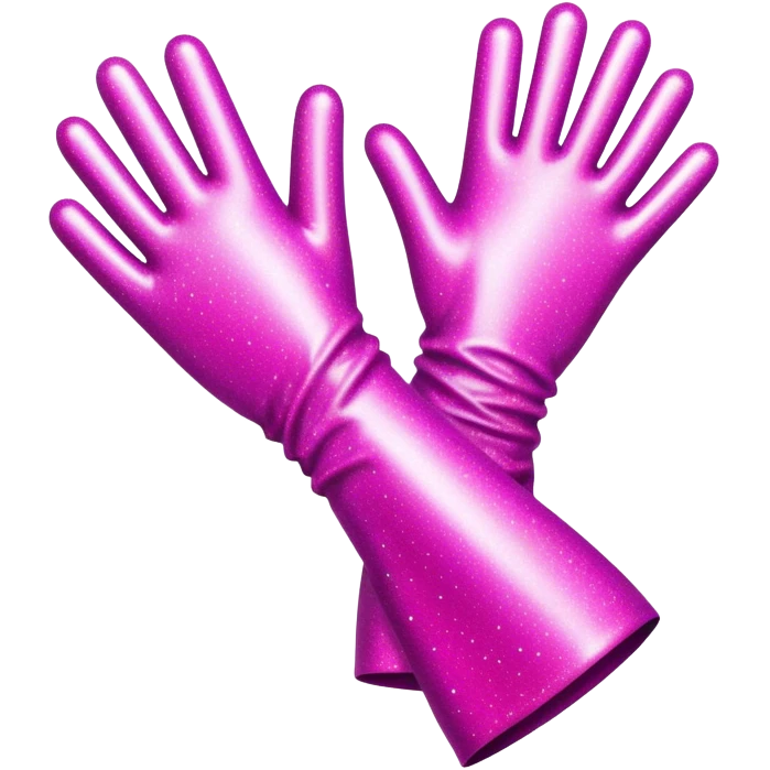 Pink sparkly long gloves emoji