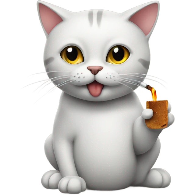 Cat smoking emoji