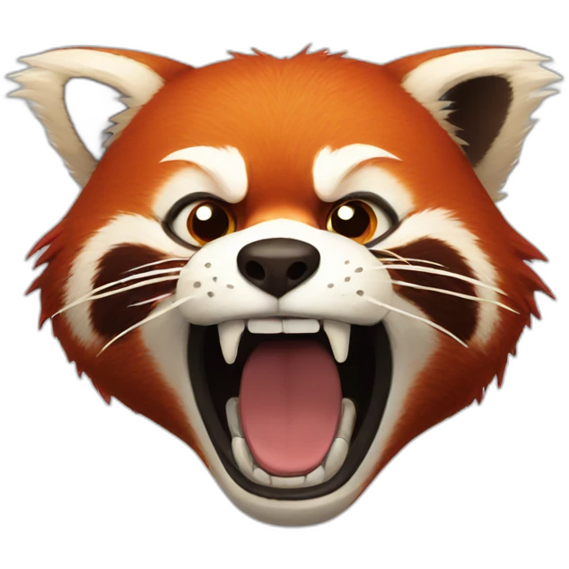 Angry red panda emoji