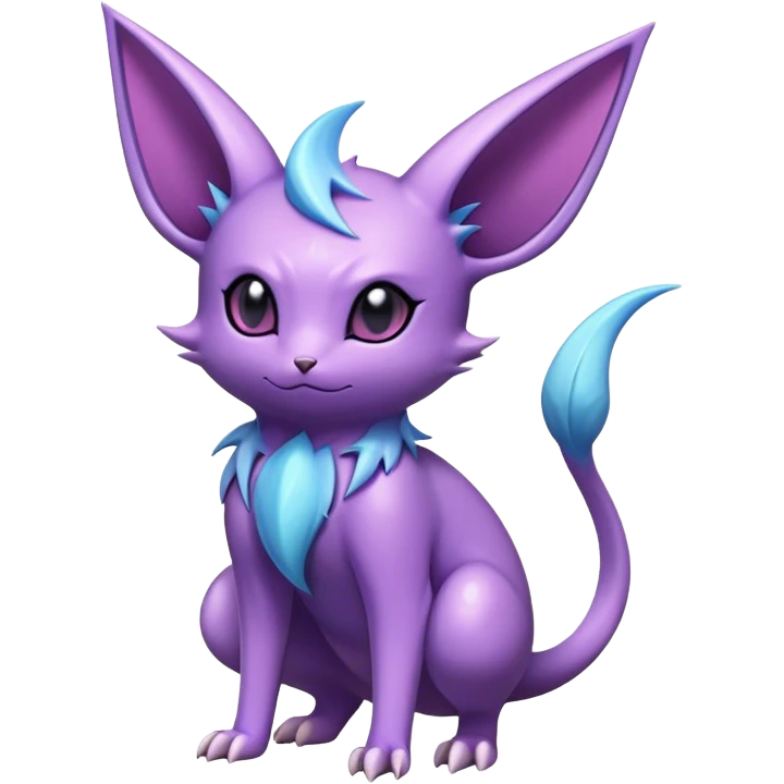 Cool Edgy Cute Shiny Ethereal Noibat-Espeon-Nidorino-hybrid  full body emoji