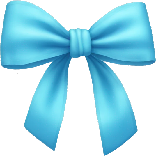 sky blue bow emoji