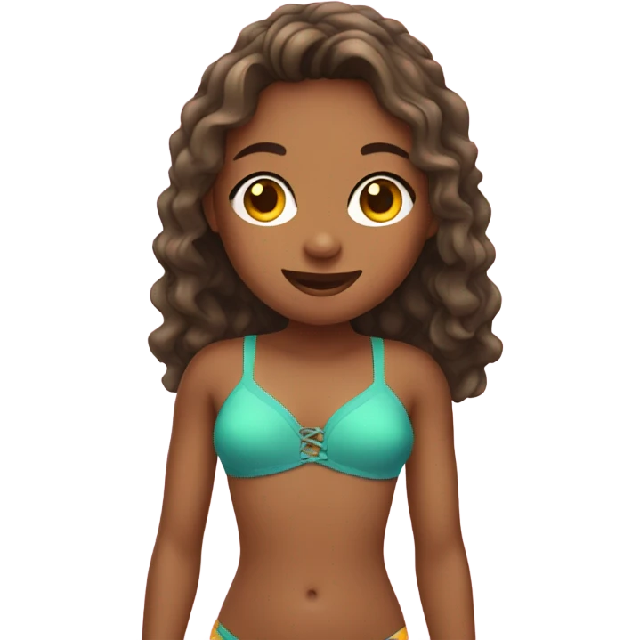 Girl in bathing suit emoji