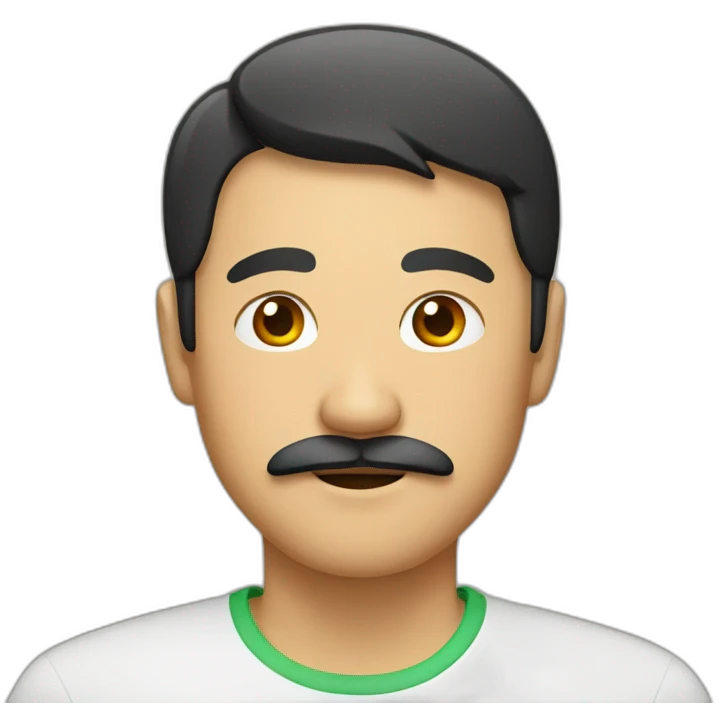 Asian man with moustache emoji