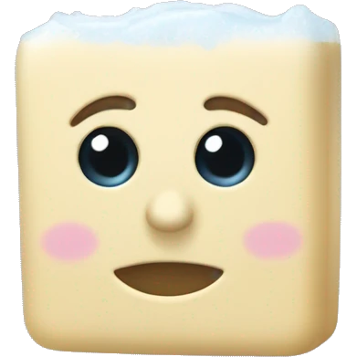 Anthropomorphic bar soap long eyelashes  emoji