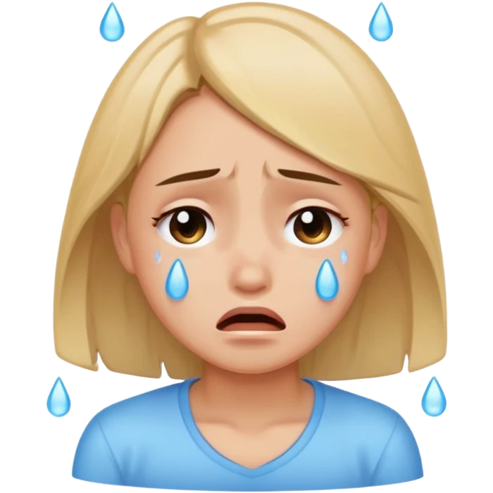 A girl say sos and cry emoji