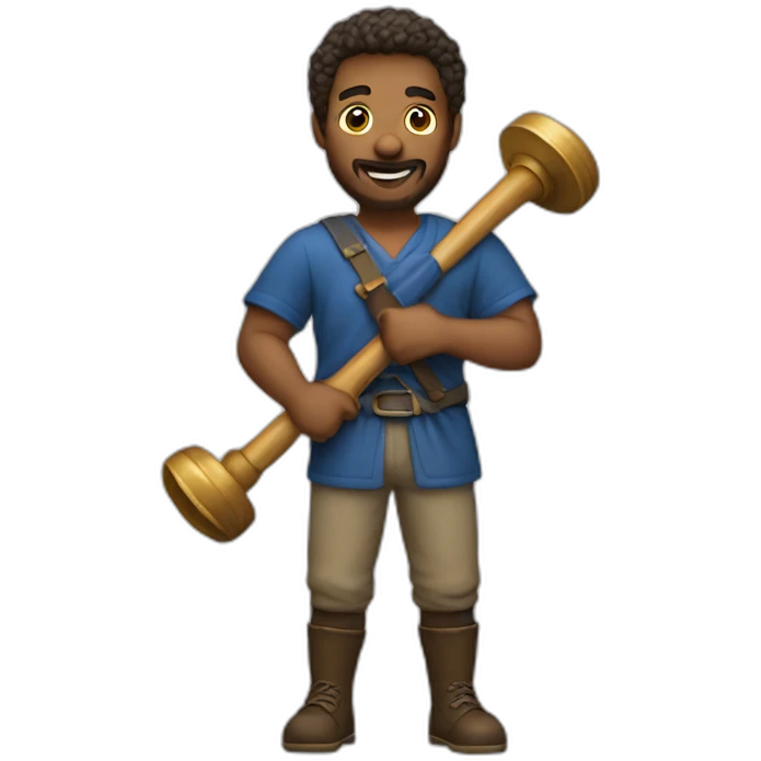 men with a macebell emoji