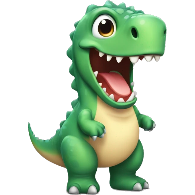 Wery happy dino emoji
