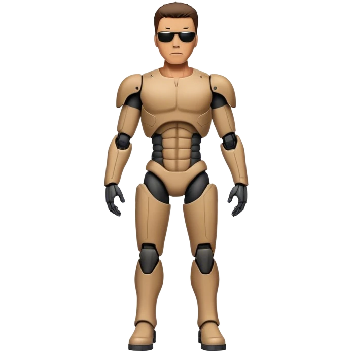 full body modern terminator male human character Konor emoji