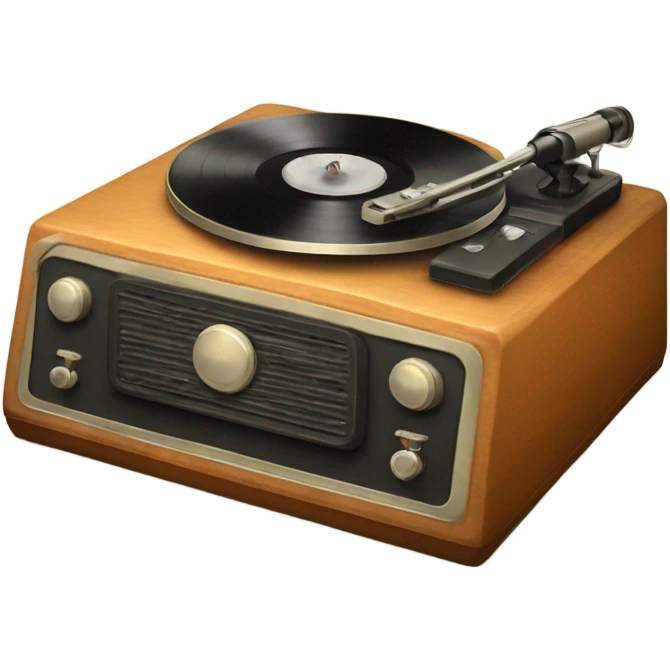 vintage record player  emoji